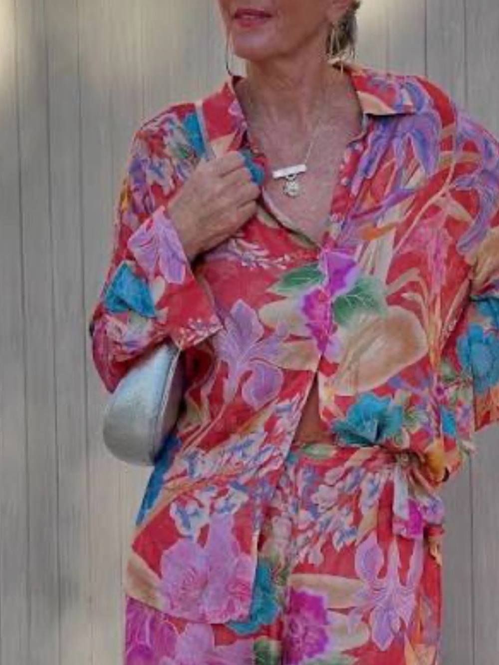 Spell Painter’s Garden Shirt Crimson Floral Button-Down Shirt XXS
